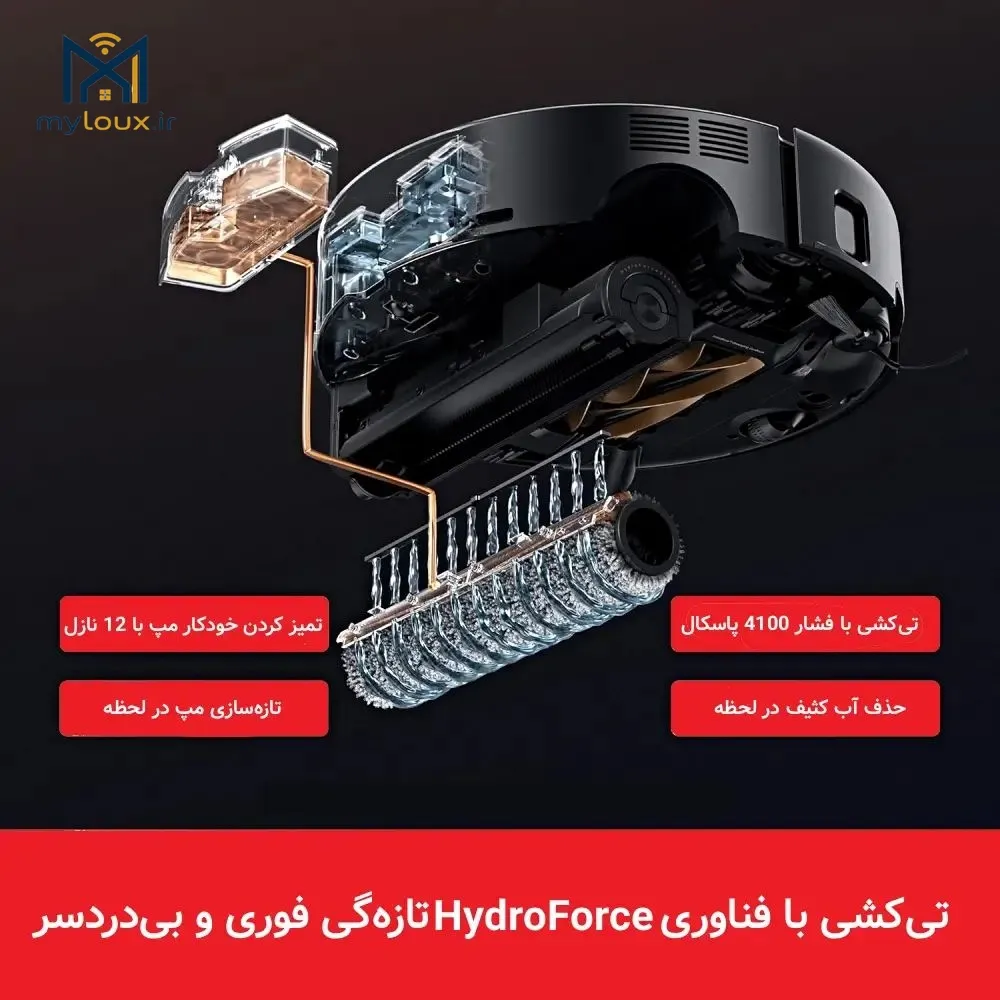 تصویر کامل جارو رباتیک Mova Z60 Ultra Roller Complete